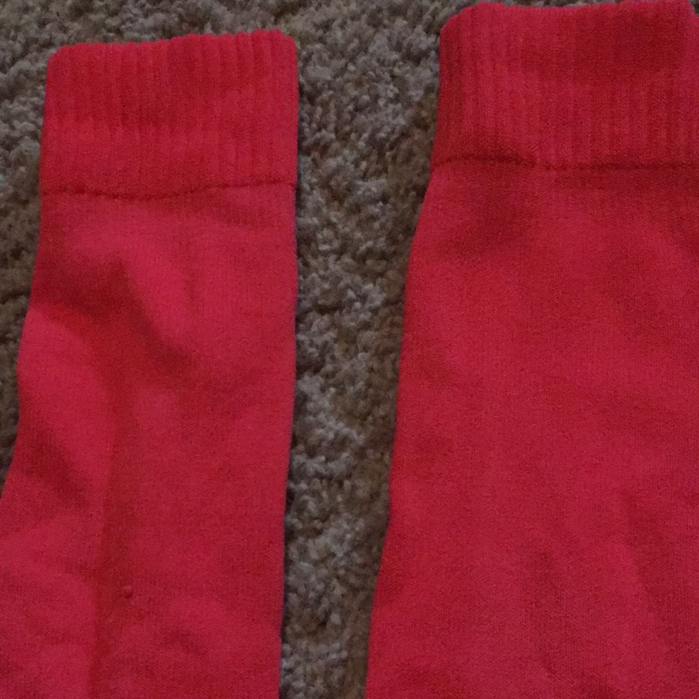 Two pair red adult Under Armour unisex softball/baseball socks. Sz Large - Picture 5 of 9
